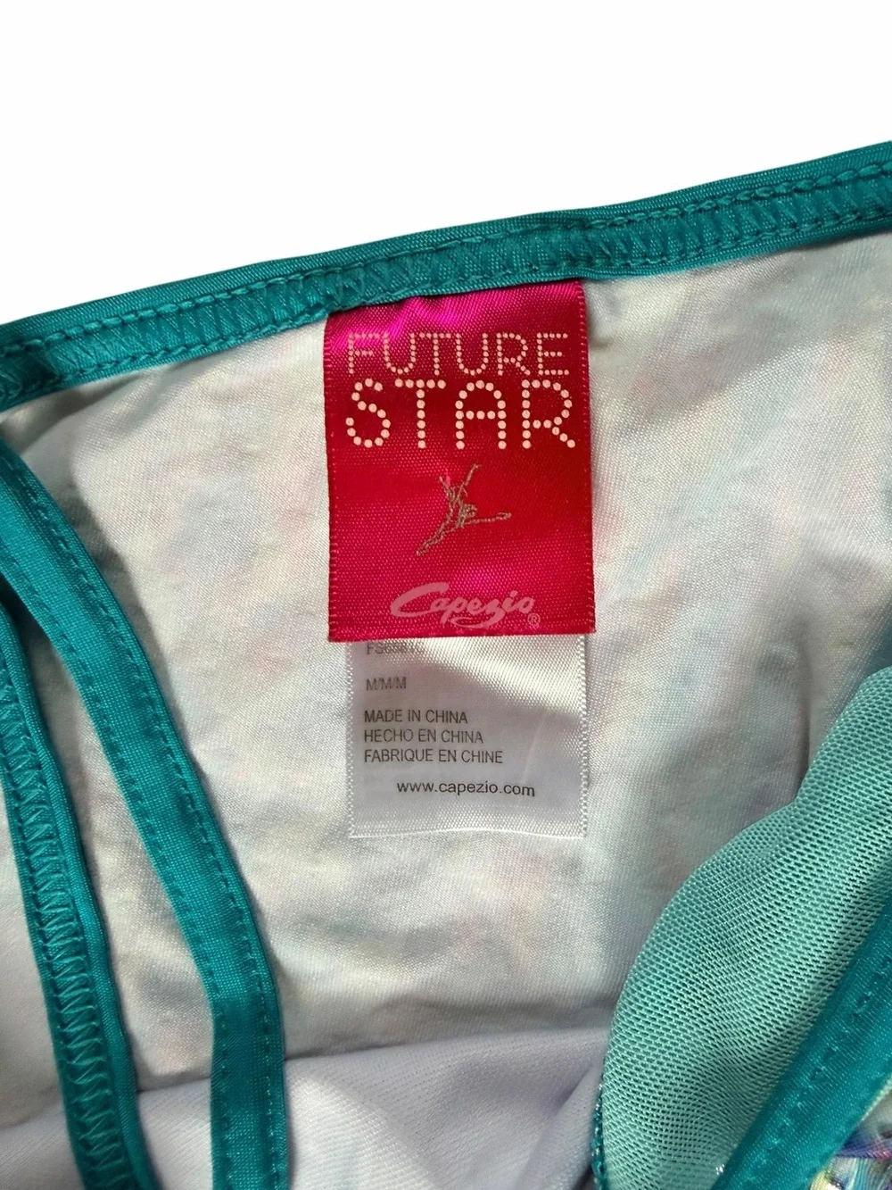 Teen Capezio Leotard Size M - Colorful Abstract & Mesh Detail